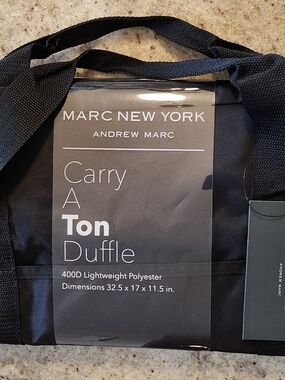 Andrew Marc Black Travel Duffle Bag